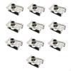 10 Pieces U Type Clips with Thread Stainless Steel Sturdy Fastener Nut Mounting Clip for
