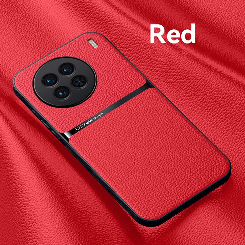 Чехол для Vivo X90 Pro Plus, роскошный кожаный чехол для телефона с магнитной подставкой для VIVO X90 X90Pro + бампер, противоударный автомобильный держатель, задняя крышка