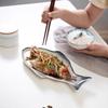 Обеденные тарелки в форме рыбы Креативные керамические подстановочные тарелки Фарфоровая бытовая ресторанная домашняя кухонная посуда