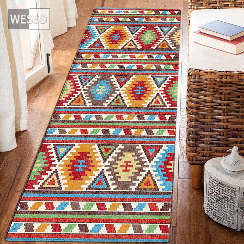 Ретро ковер с персидским принтом для спальни в этническом стиле, кухонный коврик, нескользящий ковер в стиле бохо, Runenr, коврик для прихожей, ковер для гостиной, Марокко