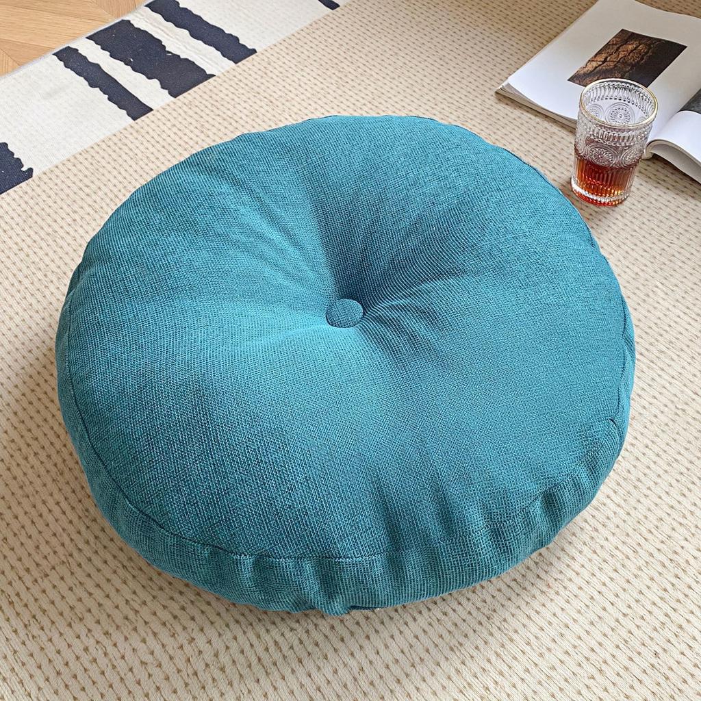 Stylish Round Thick Cotton And Linen Futon Cushion Balcony Bay Window Tatami Cushion