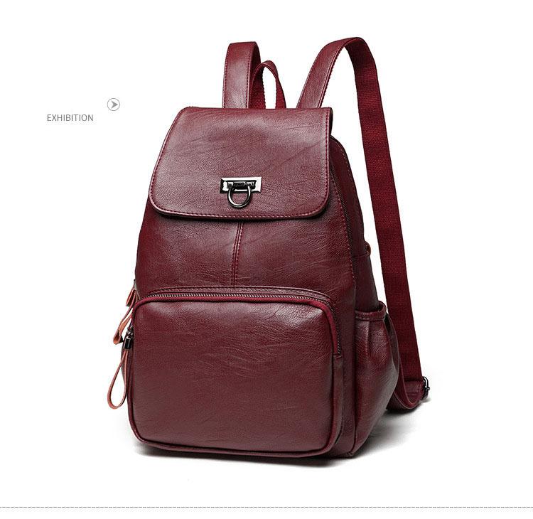 Рюкзак женский повседневный кожаный женский мешок модный портативный женский дорожный студенческий рюкзак