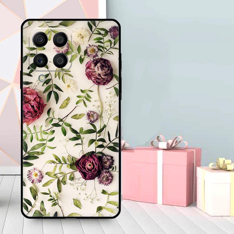 Красивый Сад Красные Розы Цветы Чехол Для Samsung Galaxy M56 M52 M32 M53 M16 M11 M21 M31 M35 M12 M13 M14 M15 M36 M55 M34 M54