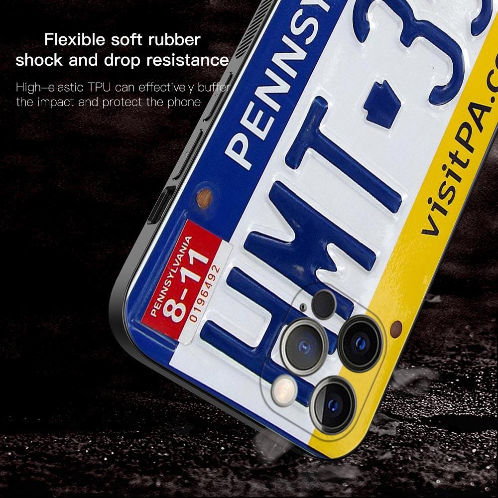 Ретро забавный номерной знак автомобиля чехол для Apple iPhone 15 14 13 12 11 Pro Mini XS Max XR X 7 8 Shell Capa