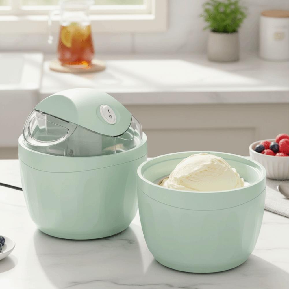 500ml Capacity Electric Ice Cream Maker Household Electric Smoothie Machine Family Use