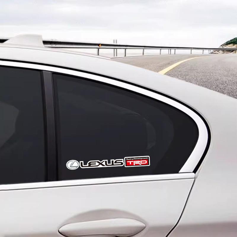 SFSE5 4Pcs Car Logo Decoration Stickers Decal Accessories For Lexus LS LC RZ IS350 ES300 GS350 CT200h GX460 LX570 RX500h NX300 UX260 L