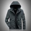 Мужская однотонная зимняя черная куртка с капюшоном, прямым подолом, воротником-стойкой, повседневная молодежная куртка из хлопка на молнии с боковыми карманами