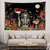 Tapestry Psychedelic Mushroom Skull Wall Art Hippie Floral Bedroom Decor Shimmering Living Room Dorm Hanging