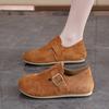 Осенние новые внутренние туфли на платформе на плоской подошве Birkenstocks детские с пряжкой для улицы ленивые повседневные туфли H
