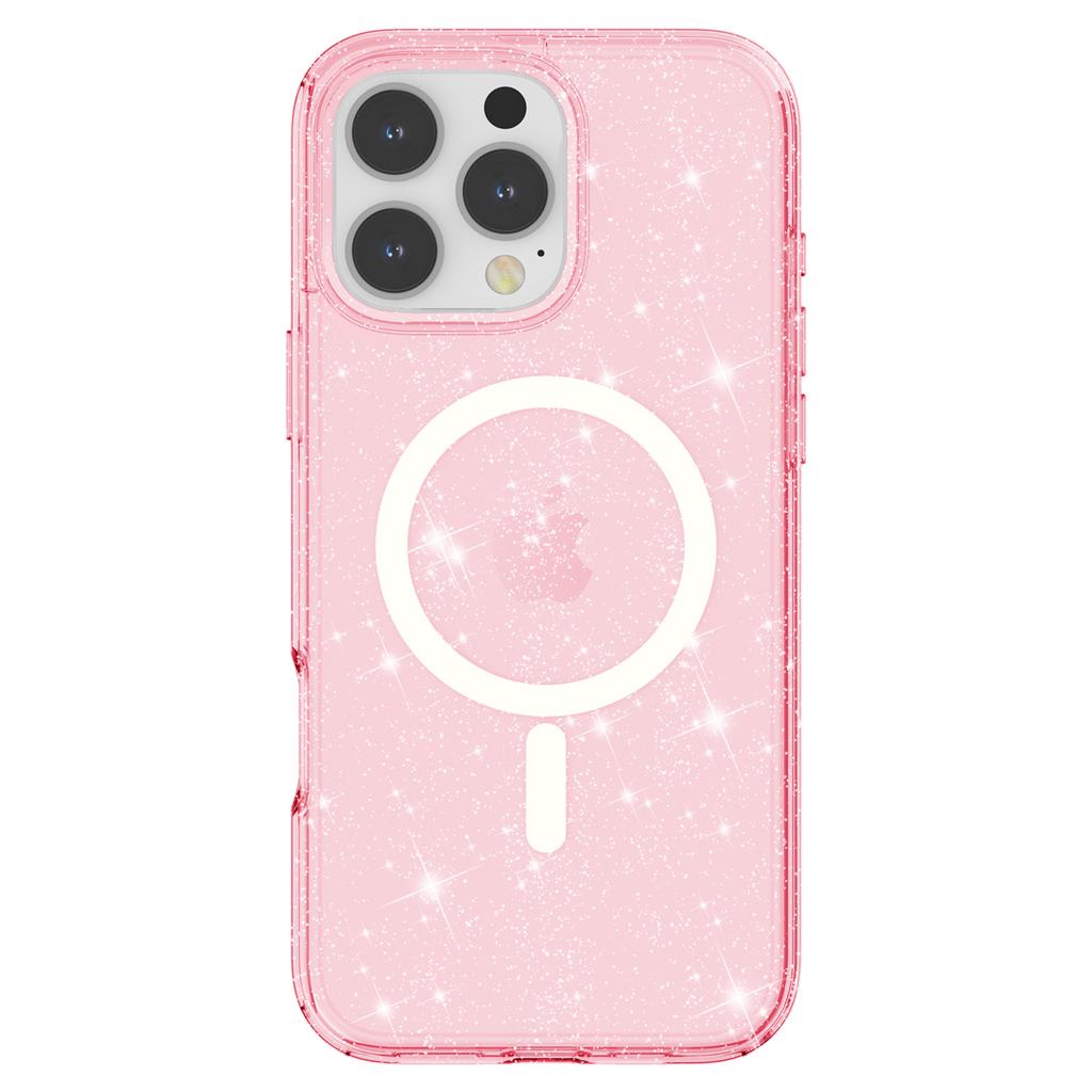 For iPhone 16 Pro Max Case Sparkly Glitter PC+TPU Phone Cover Compatible with MagSafe