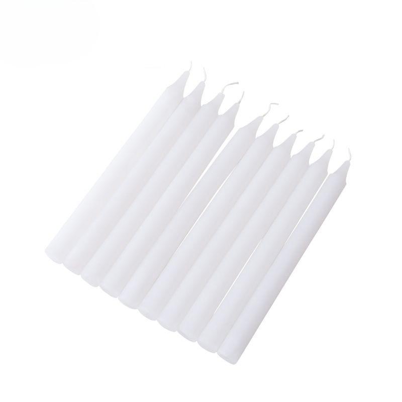 Набор из 10 красных и белых свечей для домашнего освещения, обычные повседневные свечи, неромантичные свадебные длинные стержневые аварийные свечи