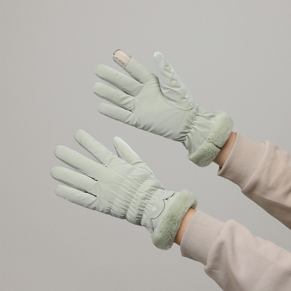 Водонепроницаемые велосипедные перчатки Нескользящие теплые перчатки Модные женские лыжные перчатки