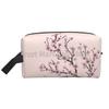 Japanese Sakura Cherry Blossoms Print Cosmetic Bags for Women Zipper Travel Toiletry Pouch Large Water Resistant Makeup Bag Gift