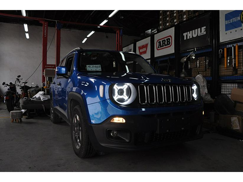 Подходит для Jeep Renegade 16-19: Светодиодный дневной ходовой огонь и Биксеноновая линзованная фара в сборе