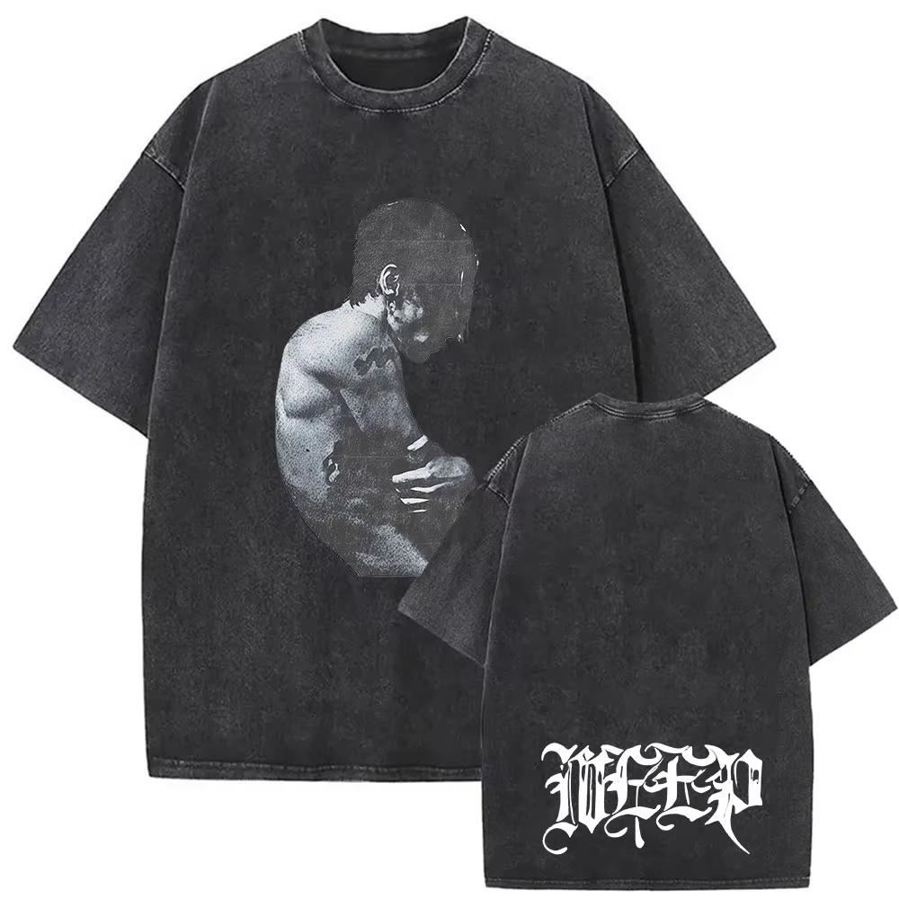 Винтажные стираные футболки Yungblud IDOLS The World Tour Мужские Женские Хип-хоп Высокое качество Готические Оверсайз Футболки Уличная одежда