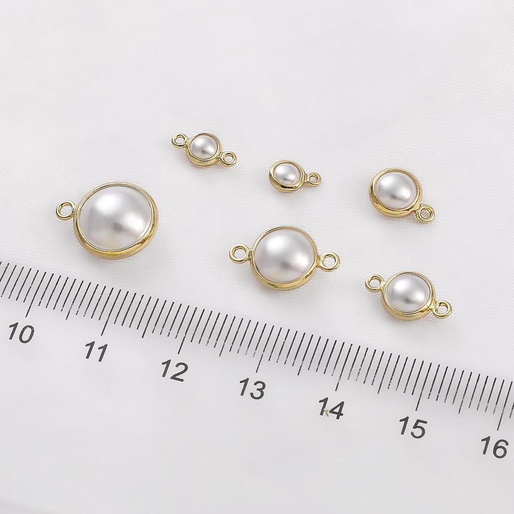 4/6/10 мм латунный соединительный Шарм с бусинами для серег, браслетов, ожерелья, изготовления ювелирных изделий своими руками