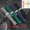 For Omega Swatch Co Branded Watch Band Silicone Planet System Curved Silicone For Rolex Water Ghost Watch Band 18mm 19mm 20mm 21mm 22mm