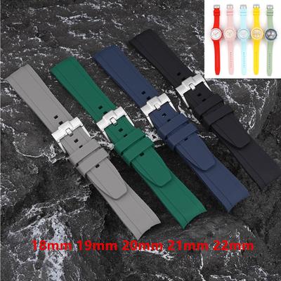 Для ремешка для часов бренда Omega Swatch Co Силиконовый Planet System Изогнутый силикон Для ремешка для часов Rolex Water Ghost 18 мм 19 мм 20 мм 21 мм 22 мм