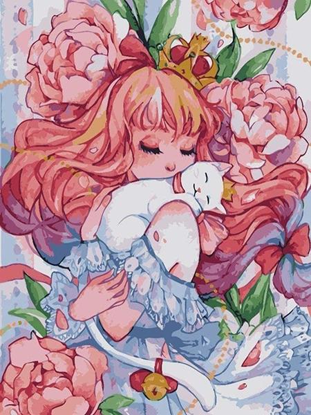 Diy 5d полная алмазная вышивка мультфильм квадратный круглый алмаз живопись цветок праздник девушка мозаика мебель украшение хобби подарок