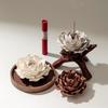 Xichun Hand-Pinched Ceramic Flower Incense Holder | Creative Home Decor Gift