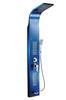Shower panel tap with hydromassage - blue