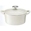 Ishigaki Sangyo Two Handed Pot Iron Casting Bon Bonaire Cocotte Gas Fire IH Dual Use Ivory 18cm 4124