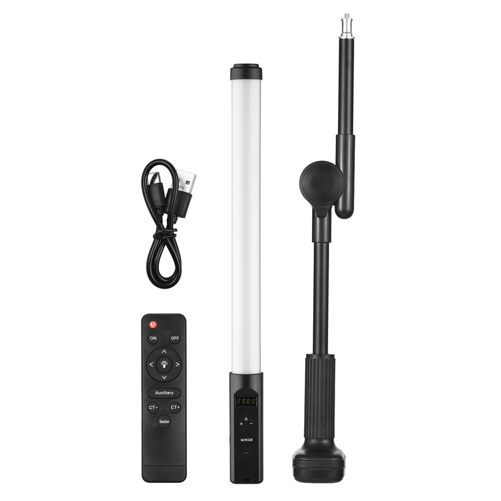 RGB LED Tube, Bicolor Temperature 3200K 5500K   with 9 Color Effects and Remote Control, for Photography Vlog Live Streaming