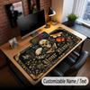 Skull Gothic Theme Custom Mouse Pad Personalized With Name Text Customized Desk Mat For Office Home Decor