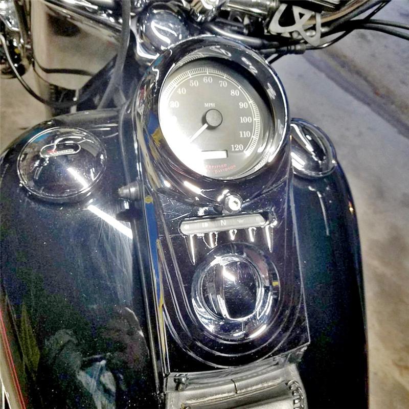 NEW-Motorcycle Dash Panel Insert Trim Cover Accessories For  Dyna Softail Fat Boy Chrome