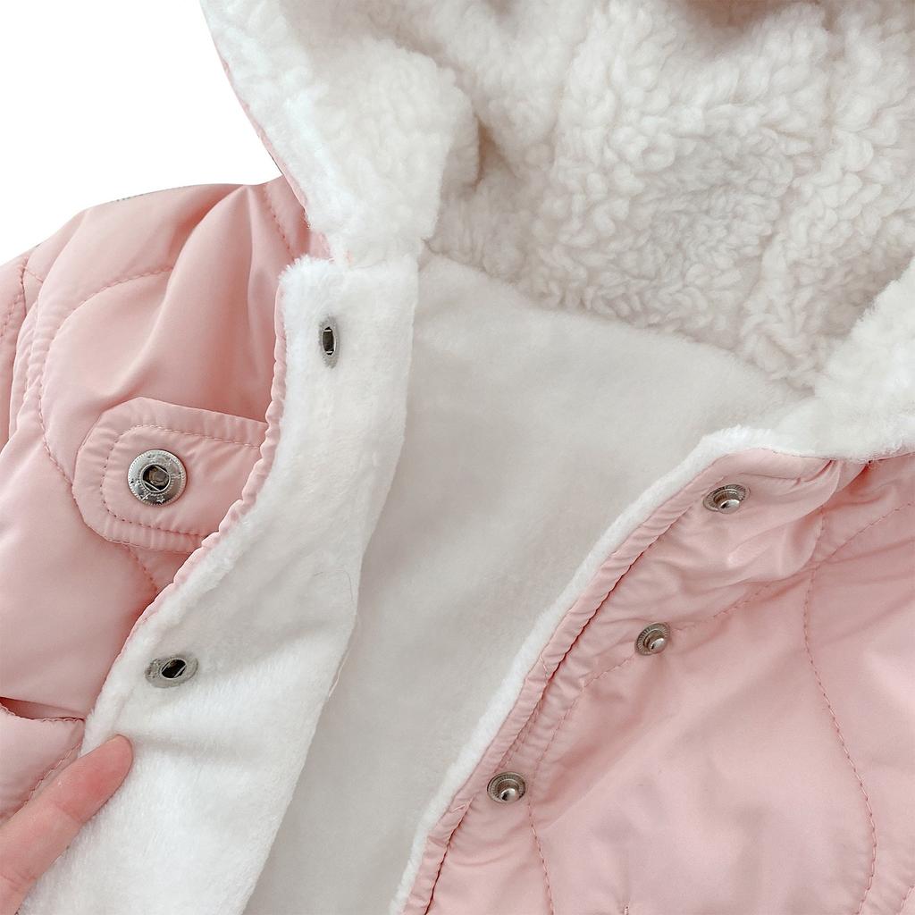 Зимняя двусторонняя джинсовая куртка для девочек для мальчиков