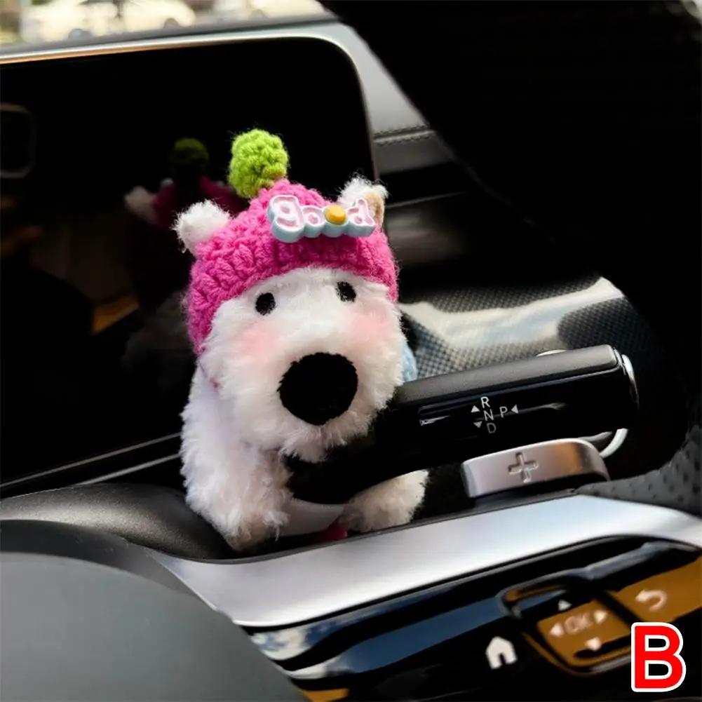 Car Mounted West Highland Accessories Car Gear Shift Decorations, Dog Turn Ornaments Dolls Rearview Signal Mirror Wiper Dol X3M6