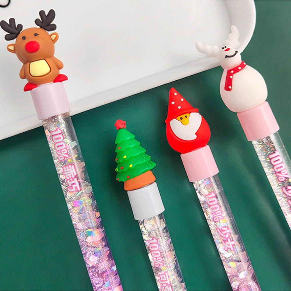 Xmas Tree Christmas Quicksand Pen Hand Account Pen Quicksand Sequins Gel Pen Christmas Gel Pen