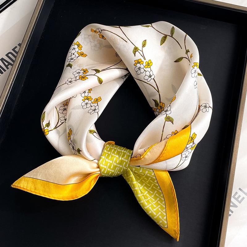 100% Natural Silk Scarf Women Luxury High Quality Headband Square Foulard Female Neckerchief Shawl Wraps Hijab Bandana Scarves