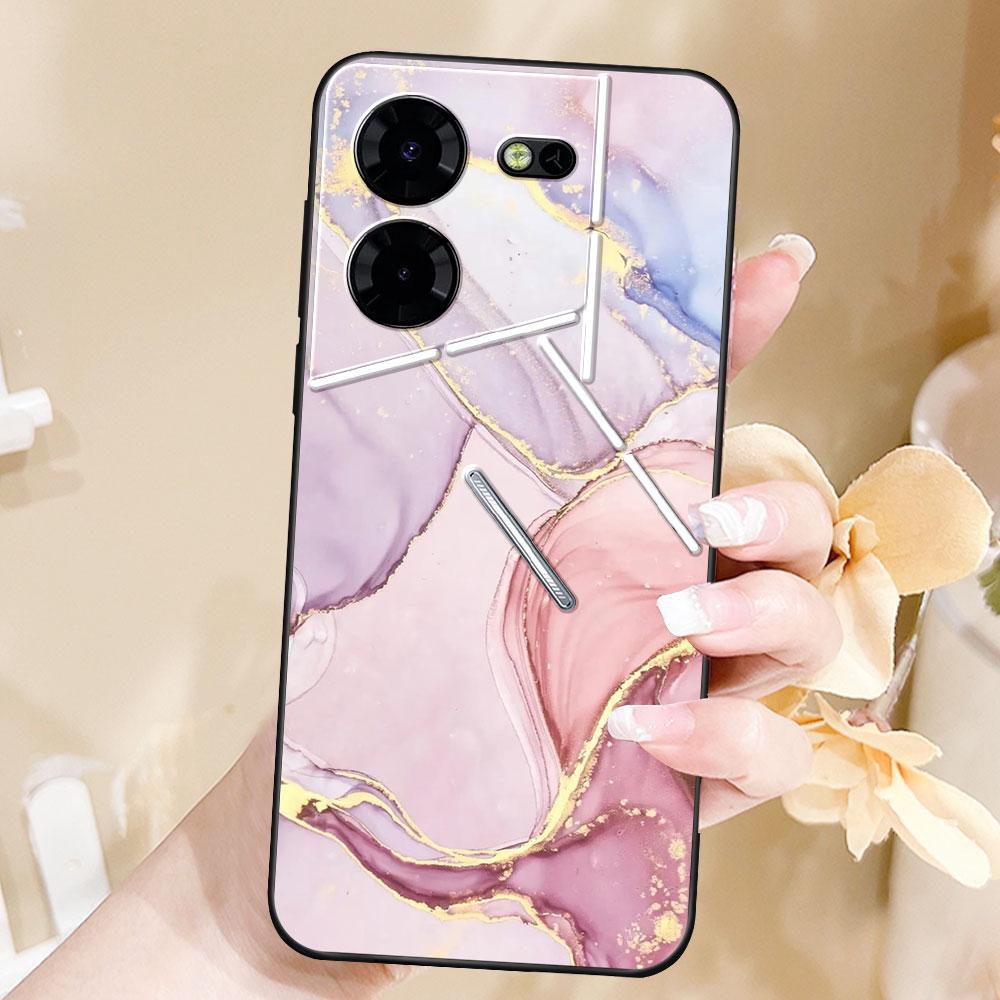 Case For Tecno Pova 5 Pro Coque TPU Soft Silicone Fashion Phone Funda For Tecno Pova 5 Cute Bumper Back Cover Cool Capa Marble