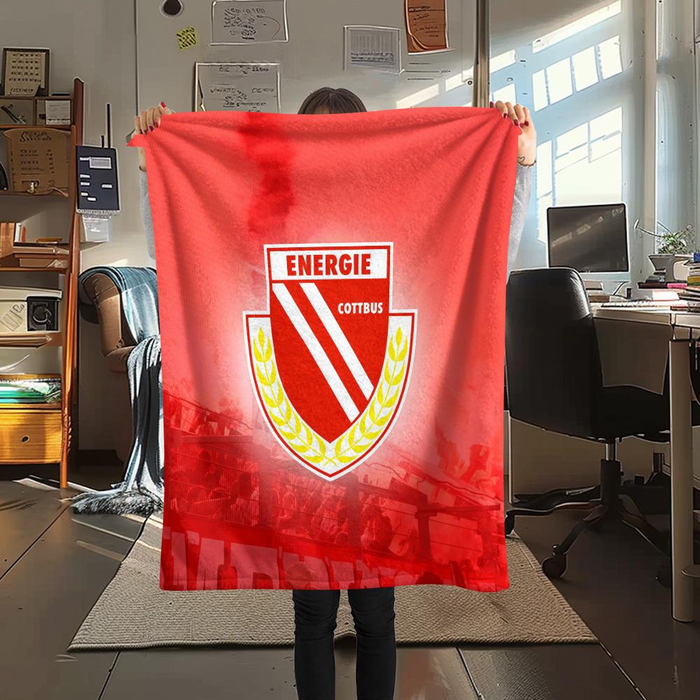 FC Energie Cottbus Flannel Blanket, High quality Comfortable for All Seasons, Home Decor, Warmth and Comfort