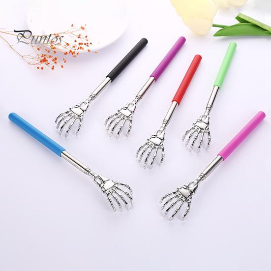 Выдвижной скребок для спины с призраком из нержавеющей стали, портативный телескопический массажер с когтями, забавный подарок для пожилых людей, пап, мужчин, женщин