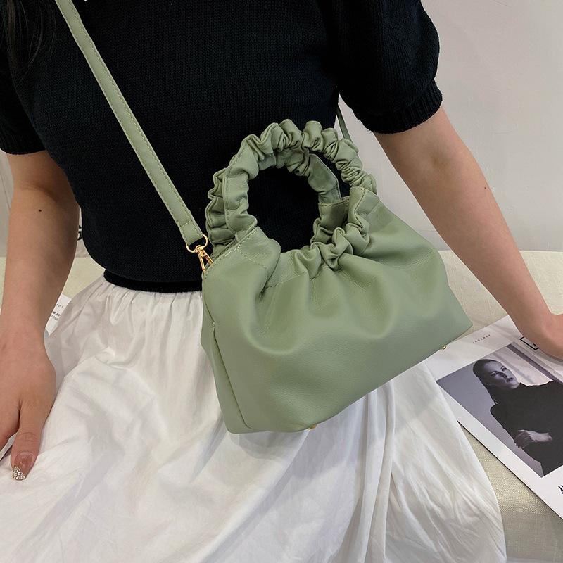 Весенняя плиссированная сумка-облако для женщин, мягкая кожаная сумка через плечо, модные бренды, сумка через плечо, дизайнерские сумки