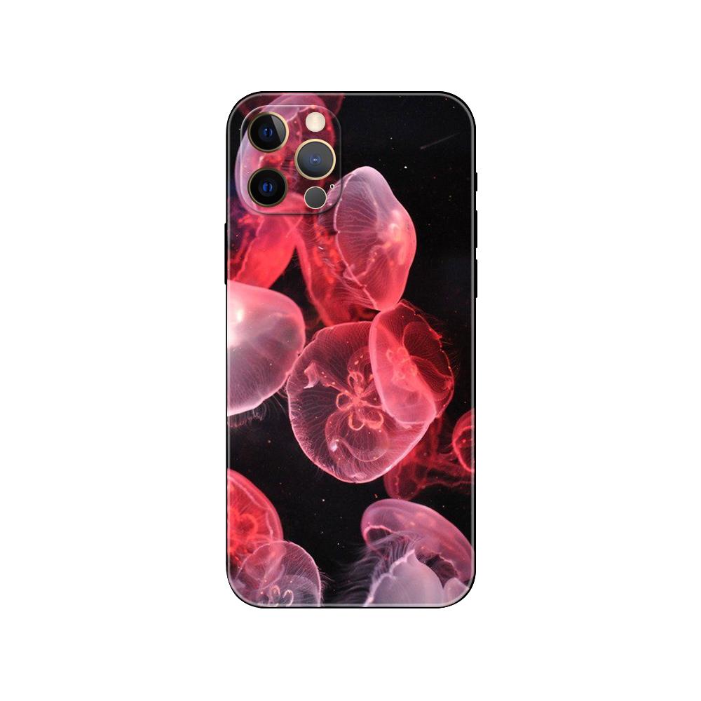 Чехол для телефона Pretty jellyfish для iPhone 5 5s 2020se 6 6s 7 8 plus x 10 XR XS 11 12 13 mini pro MAX черная задняя крышка из ТПУ