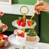 2/3 Layer Dessert Plate Gold Snack Platter New Cake Stand Fruit Tray  Party