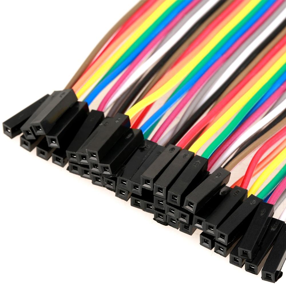 5 PCS 40 Pin Female to Female Dupont Wire Colorful Breadboard Jumper Wires  for Raspberry PI