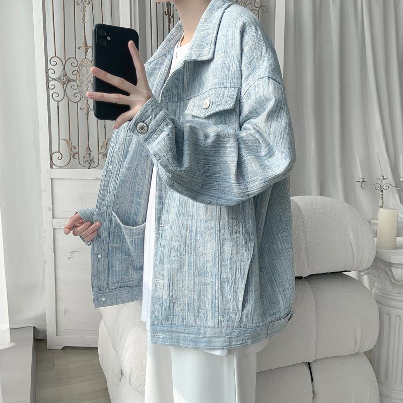 Джинсовая куртка с ароматом, мужская весенняя новая свободная модная брендовая куртка в корейском стиле, универсальный джинсовый топ