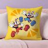 Классическая Милая Наволочка для Подушки C-Cuphead Ультра Мягкая Кожевенная Ткань Облачное Комфортное Ощущение и Скрытая Молния