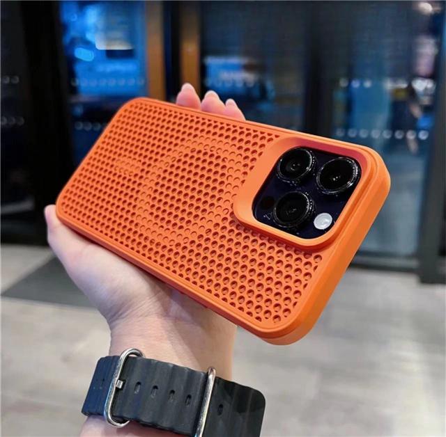 Роскошный сетчатый чехол для телефона с магнитной системой Magsafe и отводом тепла для iPhone 16 Pro Max Для iPhone 11 12 13 14 15 16Plus Защитная крышка