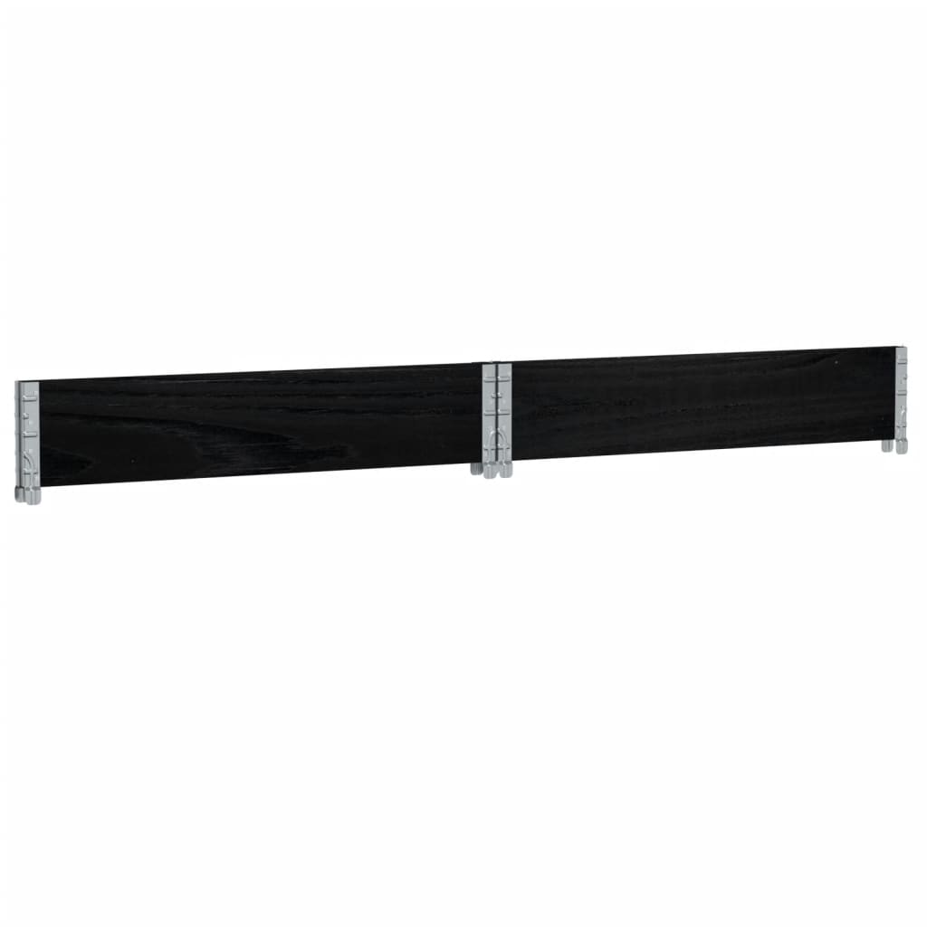 Plant Box Black 100x100 cm Solid Pine Wood