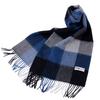 Брендовый шерстяной шарф в клетку Cold Block, унисекс, погода, (Узор B Черный/Темно-синий)