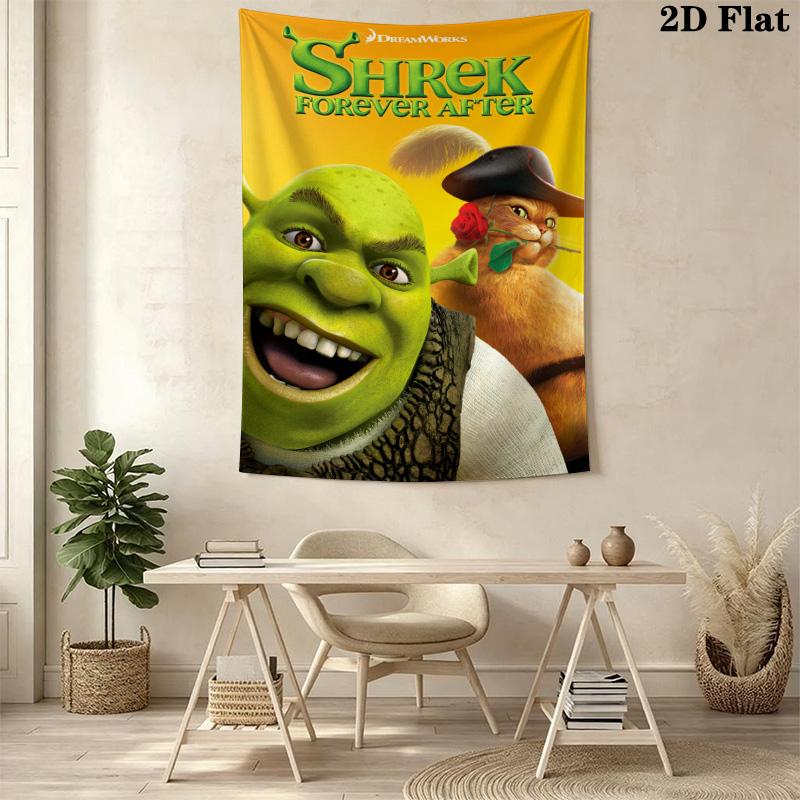 Shrek Ultimate Fantasy Adventure Tapestry Fashion Print Wallmounted Christmas Gift Atmospheric Background Cloth Homestay Soft Decoration Tapestry