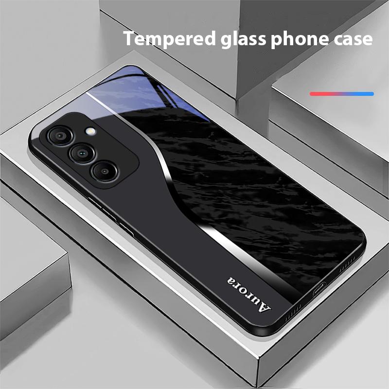 Фиолетовый с узором из воды Для Samsung Galaxy A15 5G 54 4G 51 50 24 35 90 71 12 51 53 52S 80 22 34 Черный Чехол для телефона из закаленного стекла