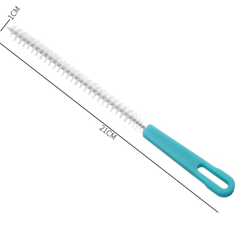 Щетка для чистки корней лотоса, нейлоновая щетка для бутылок из нержавеющей стали для глубокой очистки узких щелей, соломинок и овощей