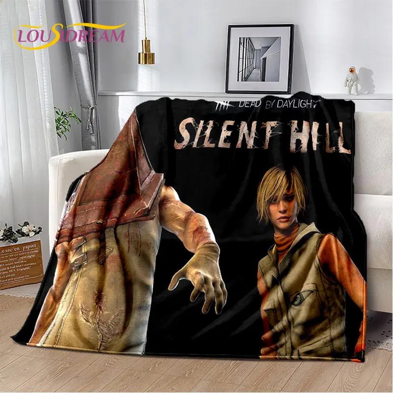 Мягкое плюшевое одеяло с фильмами ужасов Silent Hill, фланелевое одеяло для гостиной, спальни, кровати, дивана, чехол для пикника