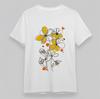 Women's Plus Size Classic T-Shirt Sunny Yellow Bloom With Black Outline Tee